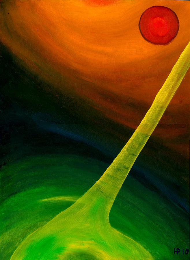 Red Painting - Cosmic Energy by Peter Havelka