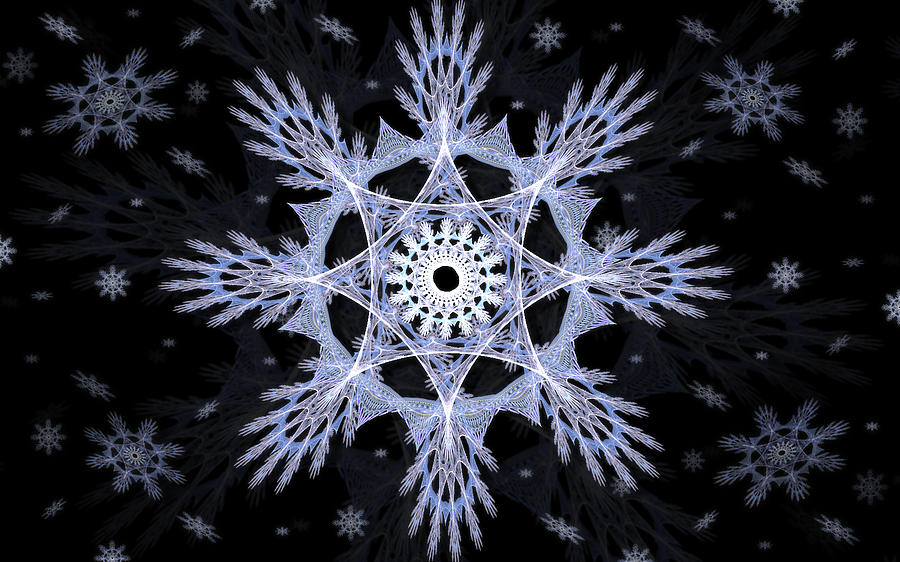 Cosmic Snowflakes Digital Art by Shawn Dall
