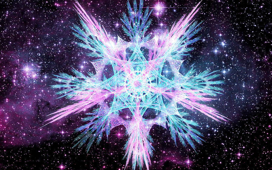 Cosmic Starflower Digital Art by Shawn Dall