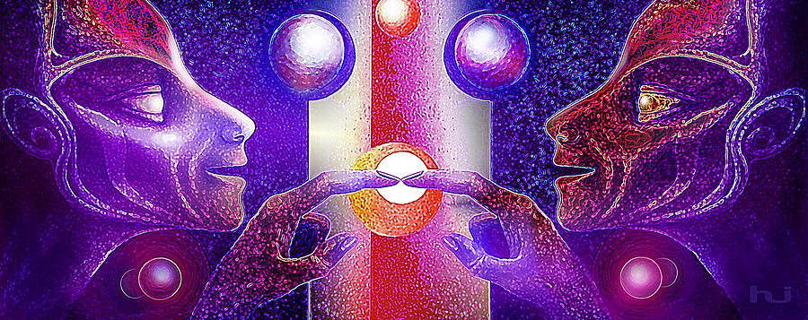 Cosmic  Touch  Two  Digital Art by Hartmut Jager