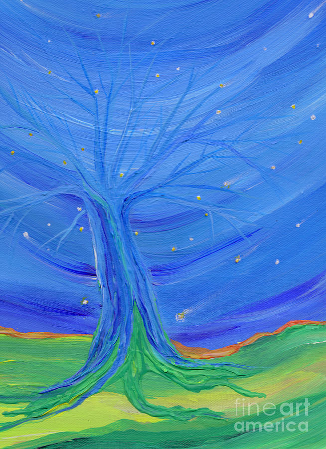 Cosmic Tree Painting by First Star Art