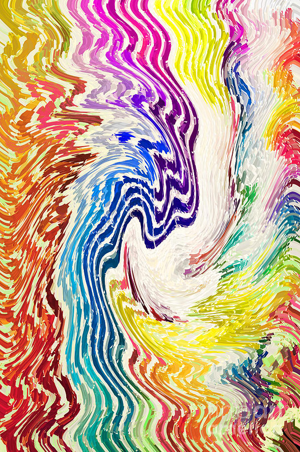 Cosmic Waves vertical Digital Art by Alys Caviness-Gober