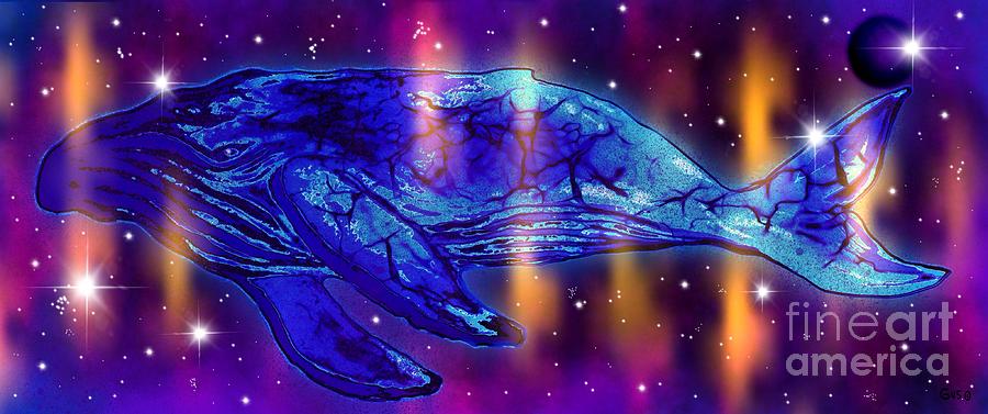 Cosmic Whale Painting by Nick Gustafson