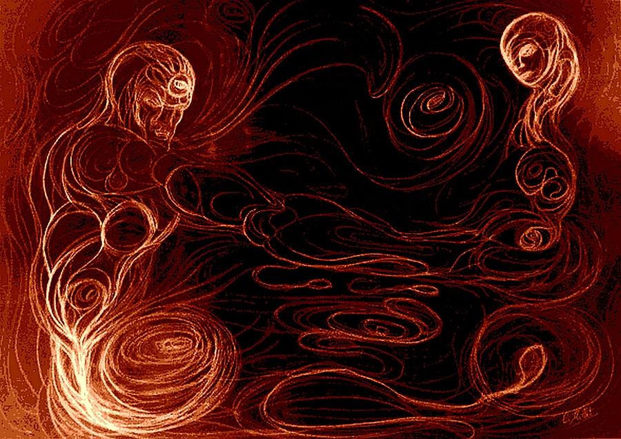 Creation Drawing - Cosmogenesis - Anthropogenesis / The Creation by Cindy MILLET Creation Drawing - Cosmogenesis - Anthropogenesis / The Creation by Cindy MILLET