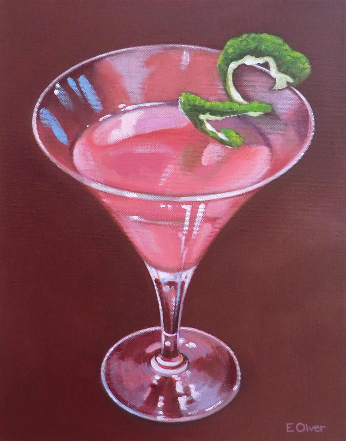Martini Painting - Cosmopolitan by Elisabeth Olver