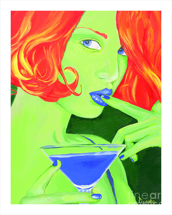 Martini Painting - Cosmopolitan by Holly Picano