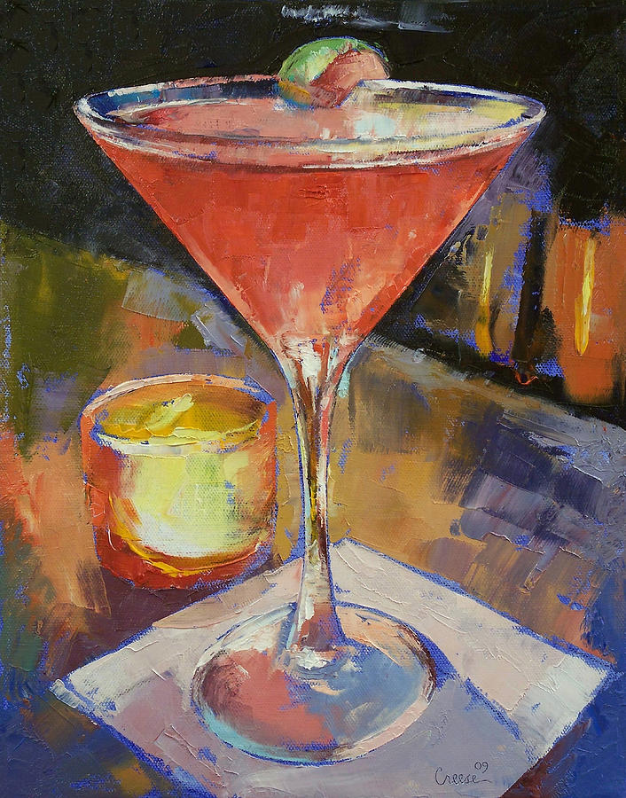 Martini Painting - Cosmopolitan by Michael Creese