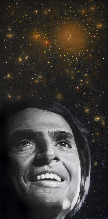 Carl Sagan Painting - Cosmos- Carl Sagan by Simon Kregar