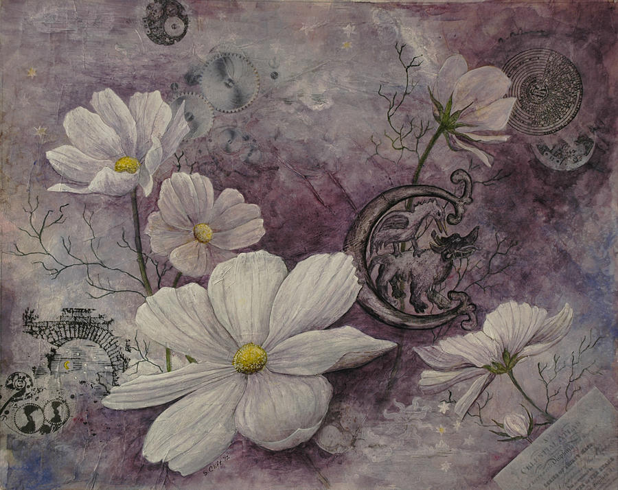 Cosmos Painting by Sandy Clift