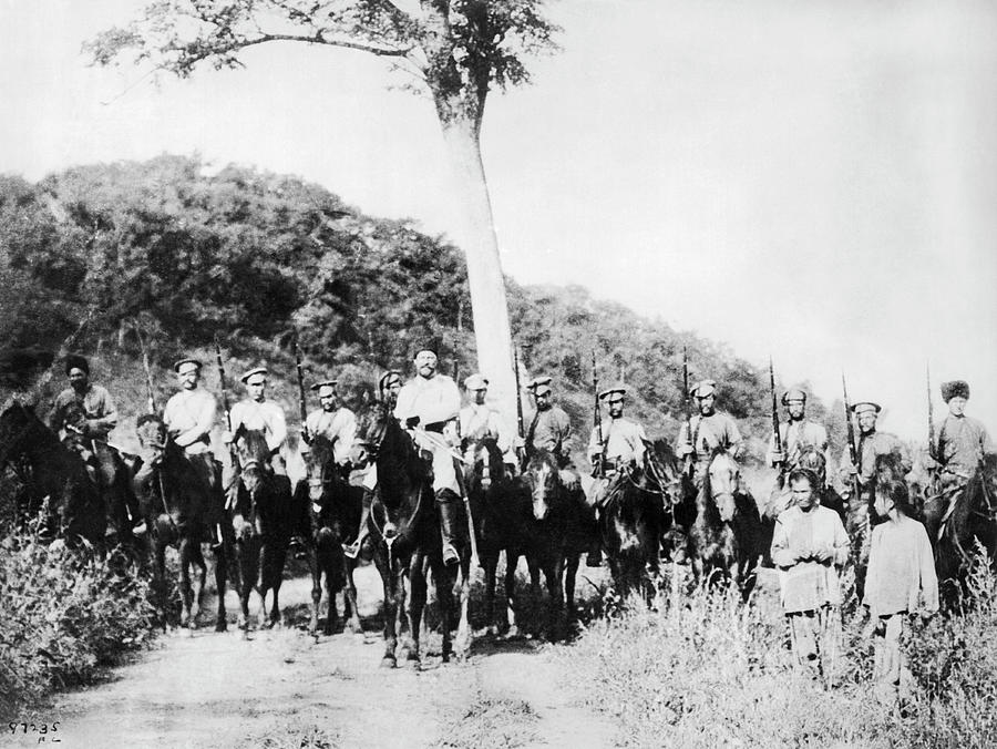 Cossack Cavalry Troops Photograph by Underwood Archives