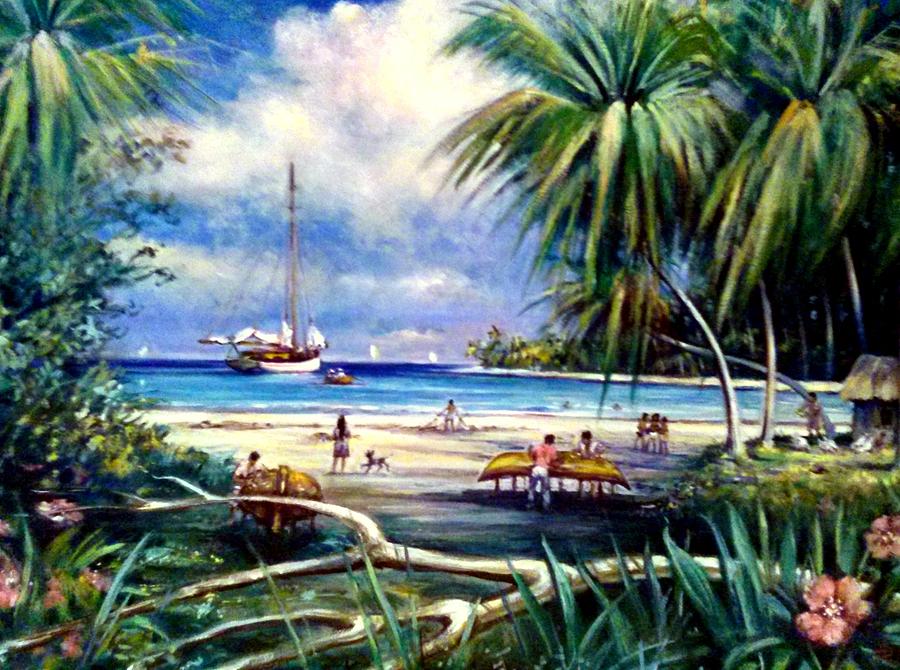 Costa Rica Sailing Painting by Philip Corley