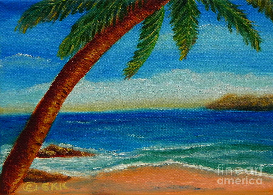 Costa Rican Palm Painting by Shelia Kempf