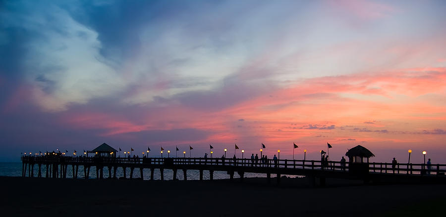 Beach Photograph - Costa Rican Sunset by Adam Romanowicz