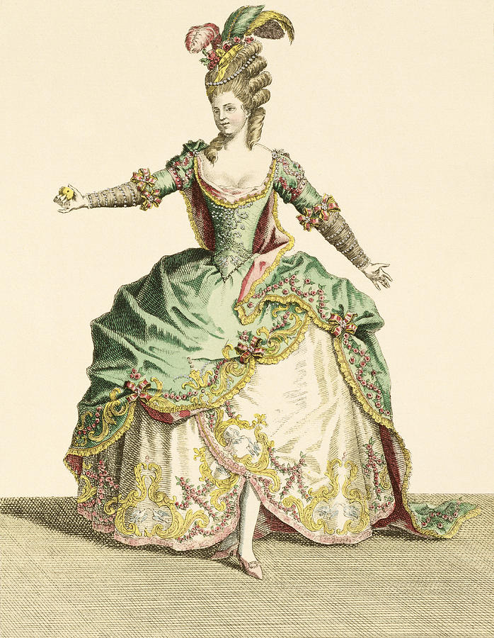 Apple Drawing - Costume For Venus In Several Operas by Jean Baptiste Martin
