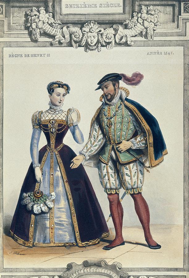 Portrait Photograph - Costumes In France During The Reign by Everett