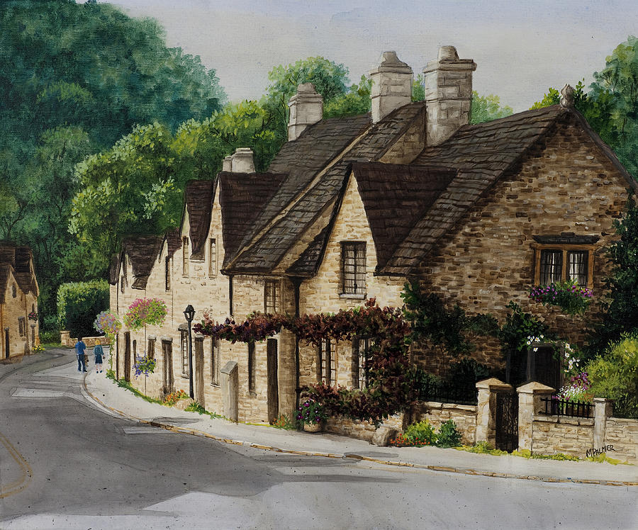 Cotswold Street Painting by Mary Palmer