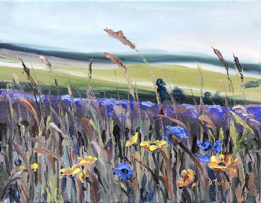 Cotswold Wildflowers Painting by Donna Tuten