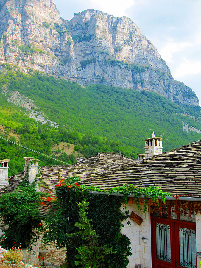 Cottage at the foot of Mountain Photograph by Alexandros Daskalakis