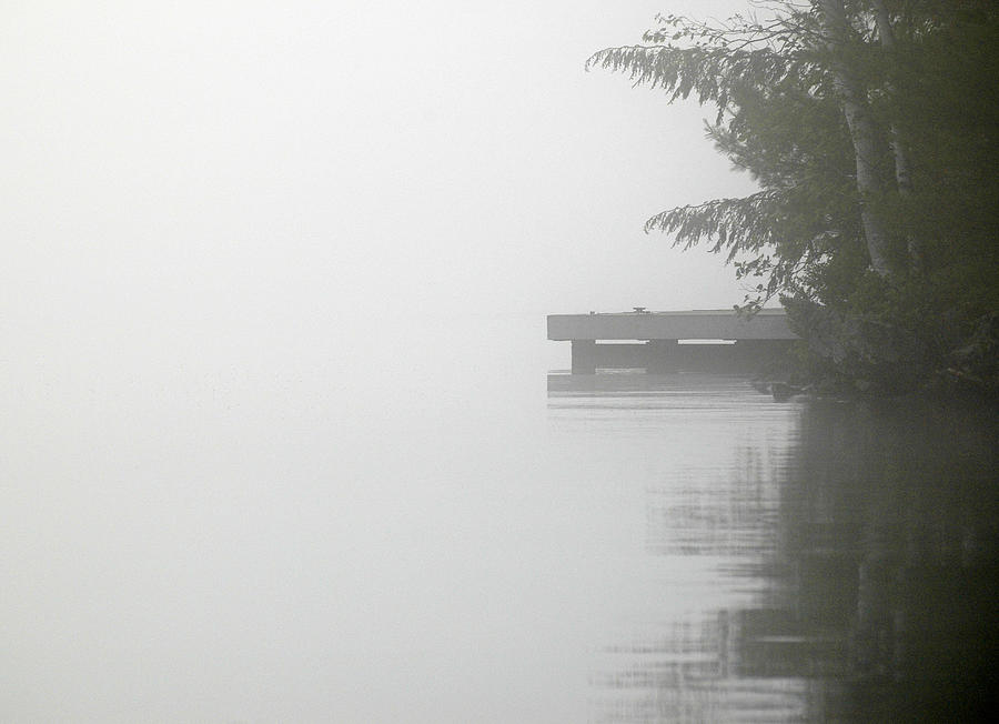 Cottage Dock - A Misty Morning on Lake Joseph. Muskokas Photograph by Rob Huntley
