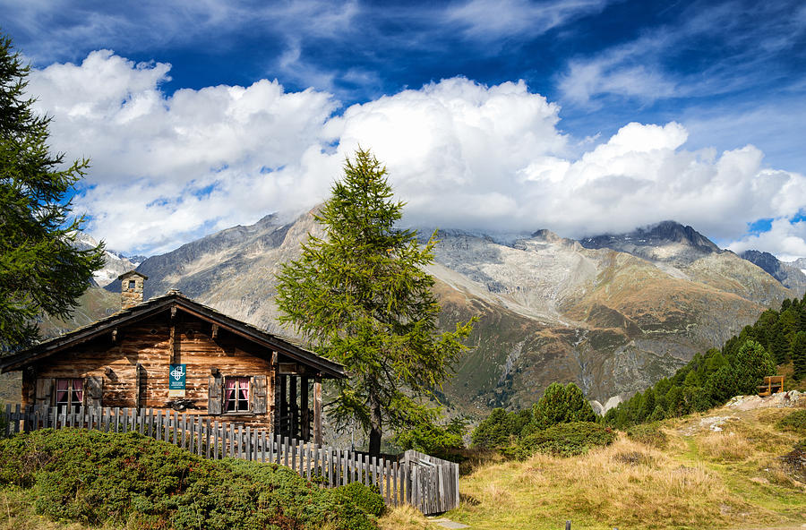 Cottage in the Swiss Alps Switzerland Photograph by Matthias Hauser