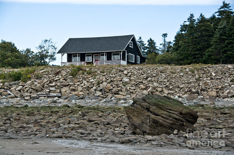 Cottage on the beach Photograph by Cheryl Baxter