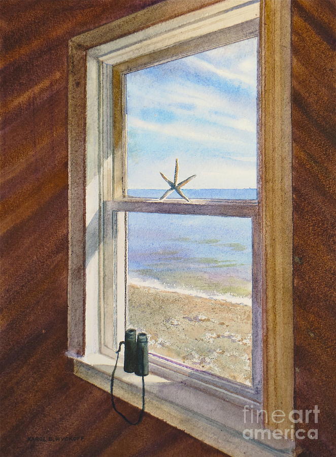 Cottage Window Painting by Karol Wyckoff