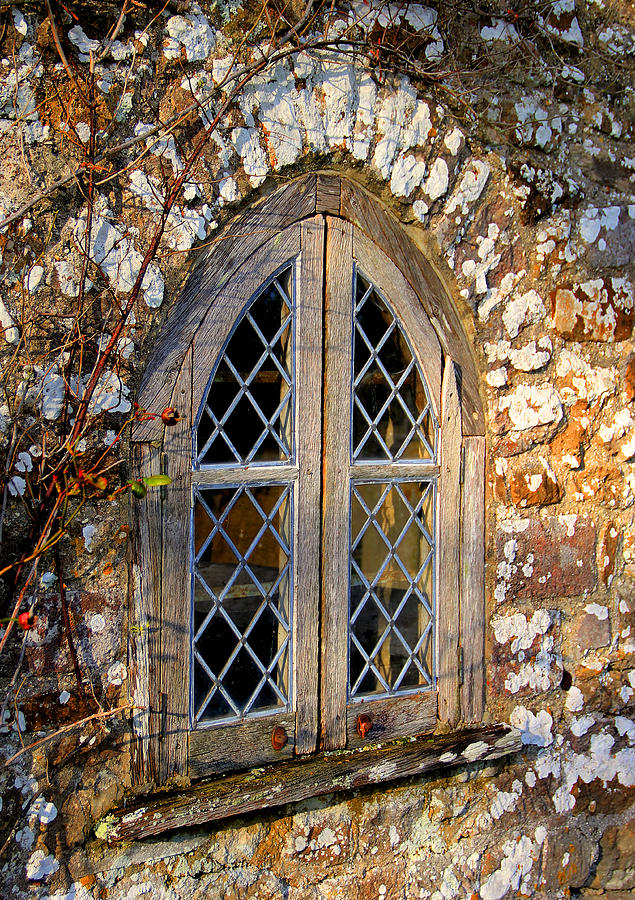 Window Photograph - Cottage window by Peggy Berger Window Photograph - Cottage window by Peggy Berger
