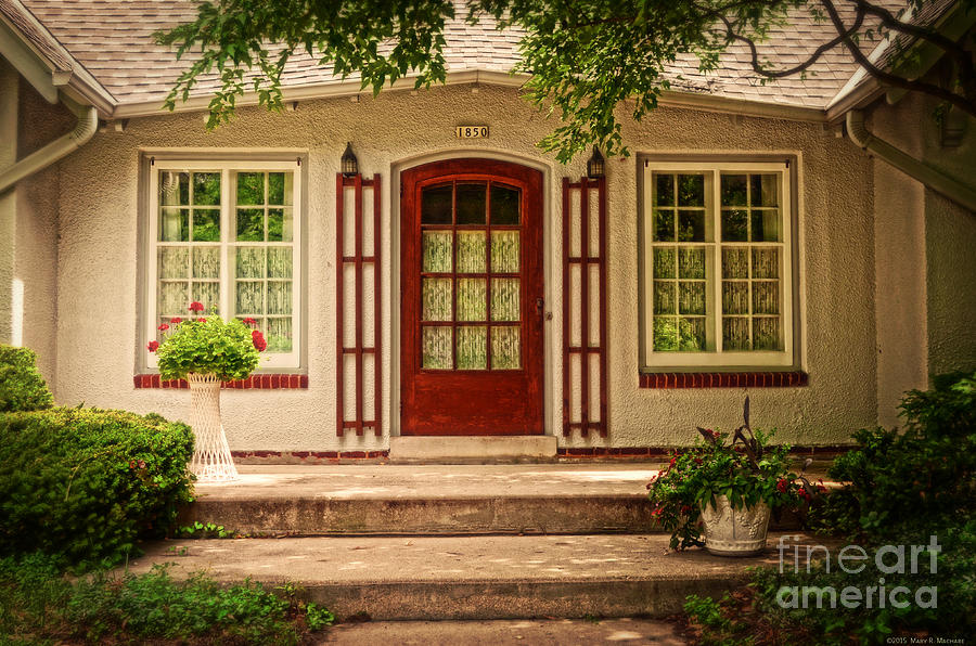 Cottage with a Red Door Photograph by Mary Machare