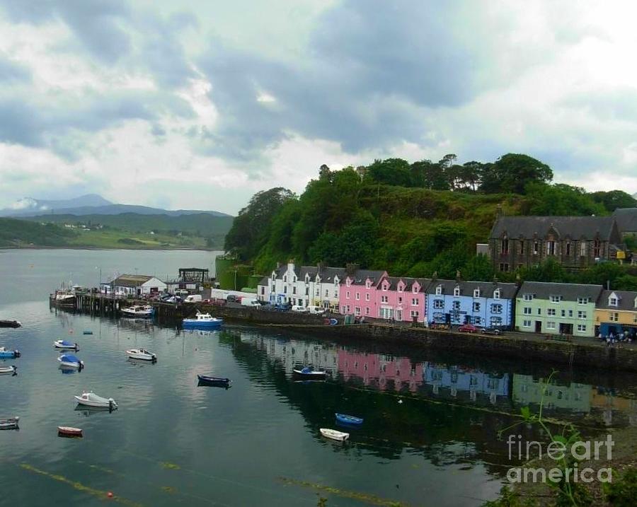 Cottages at Portree in Skye Photograph by Joan-Violet Stretch