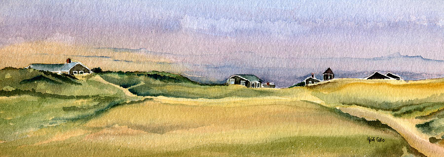 Cottages in the Dunes Painting by Heidi Gallo
