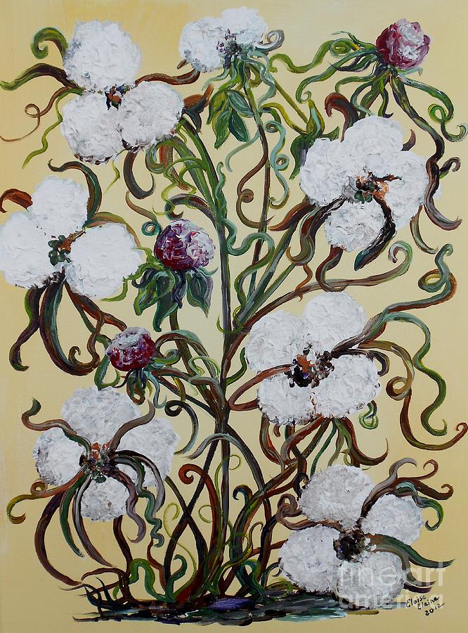 Cotton #1 - King Cotton Painting by Eloise Schneider Mote