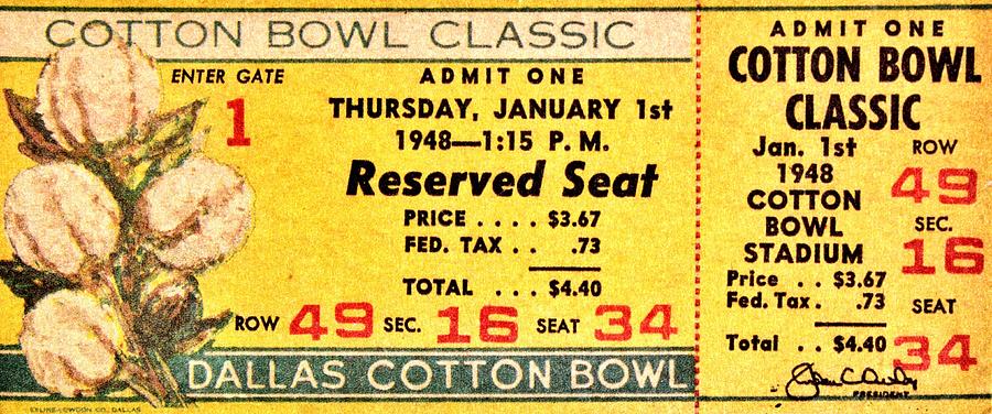Cotton Bowl 1948 Photograph by Benjamin Yeager