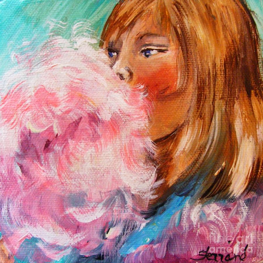 Cotton Candy Painting by Karen  Ferrand Carroll