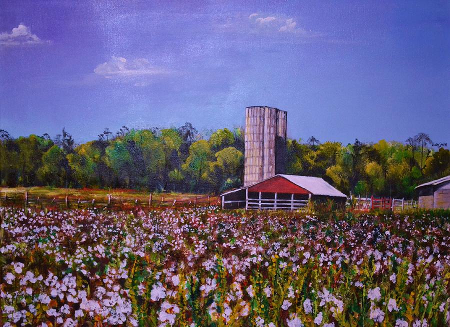 Cottonfield Painting by Lori Smith - Fine Art America