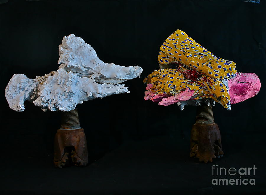Cottonwood Sculpture - Cottonwood Dialoge  by Ray  Petersen
