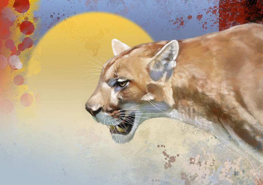 Cougar Digital Art by Arie Van der Wijst