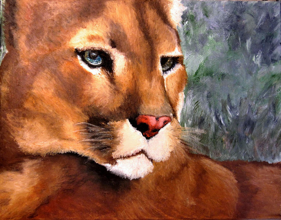 Cougar Painting by Maris Sherwood