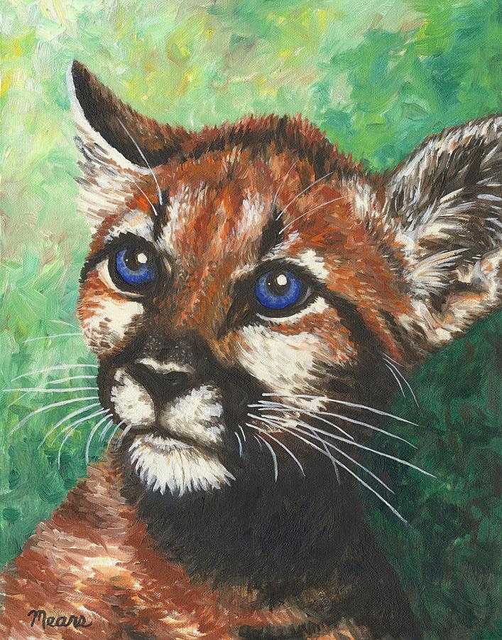 Big Cat Painting - Cougar Prince by Linda Mears Big Cat Painting - Cougar Prince by Linda Mears