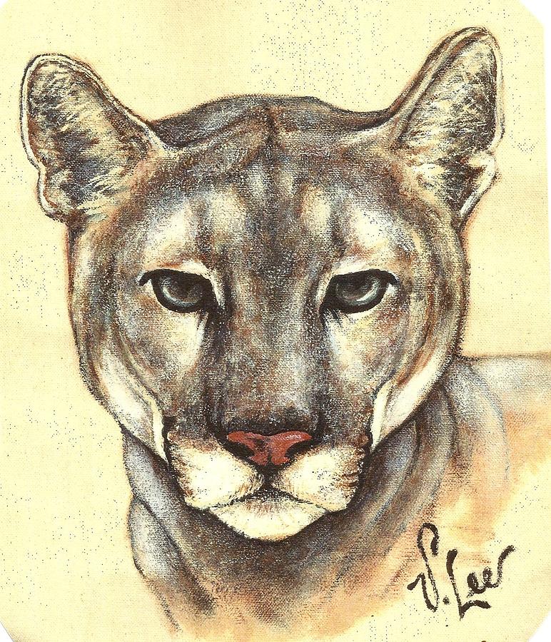 Cougar Painting by VLee Watson