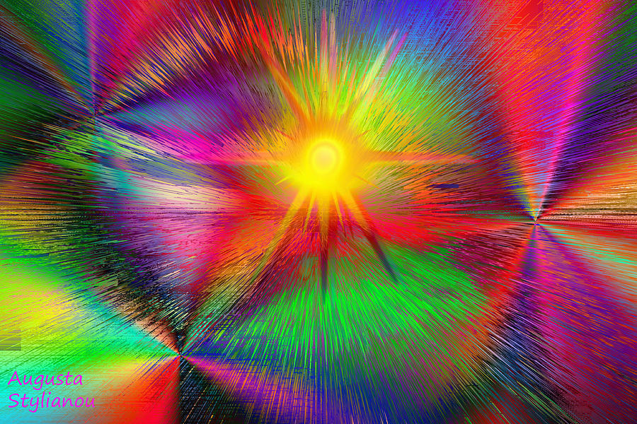 Colourful Star Digital Art by Augusta Stylianou