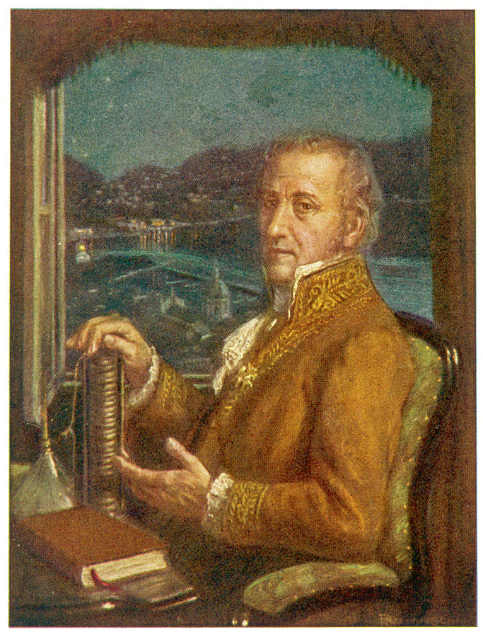 Count Alessandro Volta Italian Drawing by Mary Evans Picture Library