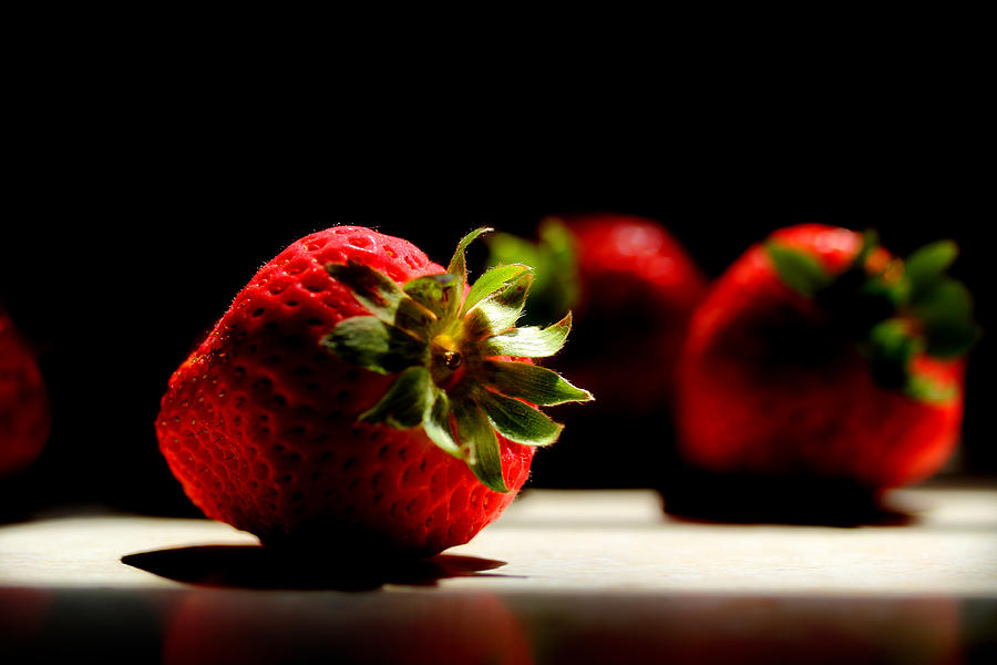 Fresh Strawberries Photograph - Countertop Strawberries by Michael Eingle