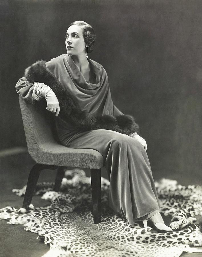 Countess Celani Lepri Wearing A Velvet Dress Photograph by George Hoyningen-Huene Countess Celani Lepri Wearing A Velvet Dress Photograph by George Hoyningen-Huene