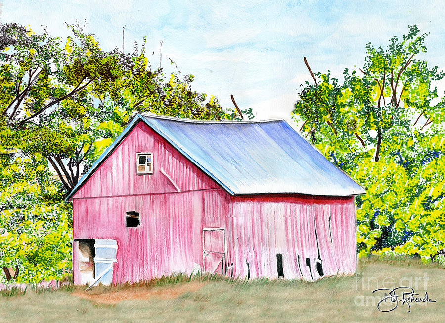 Country Barn Drawing by Bill Richards