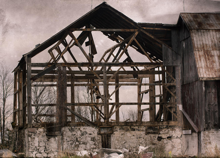 Country Barn Ruin Photograph by James Canning