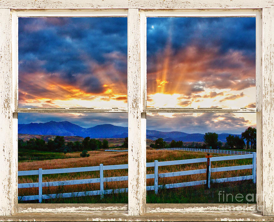 Cool Photograph - Country Beams Of Light Barn Picture Window View by James BO Insogna