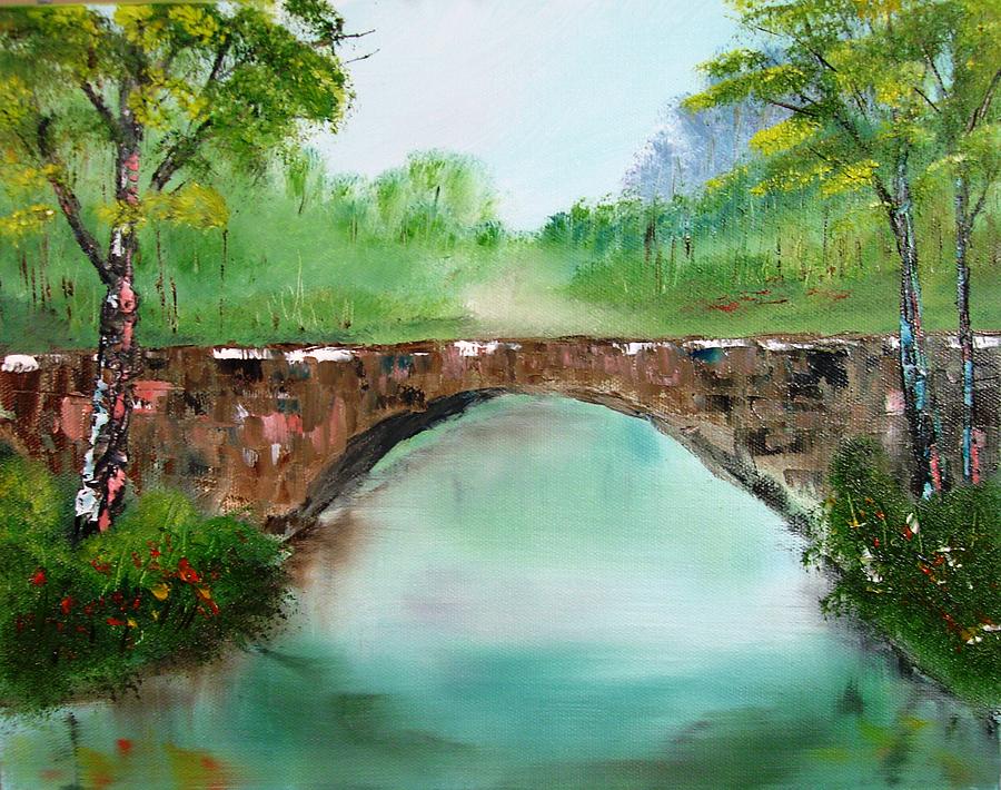 Country Bridge Painting by Larry Hamilton - Fine Art America