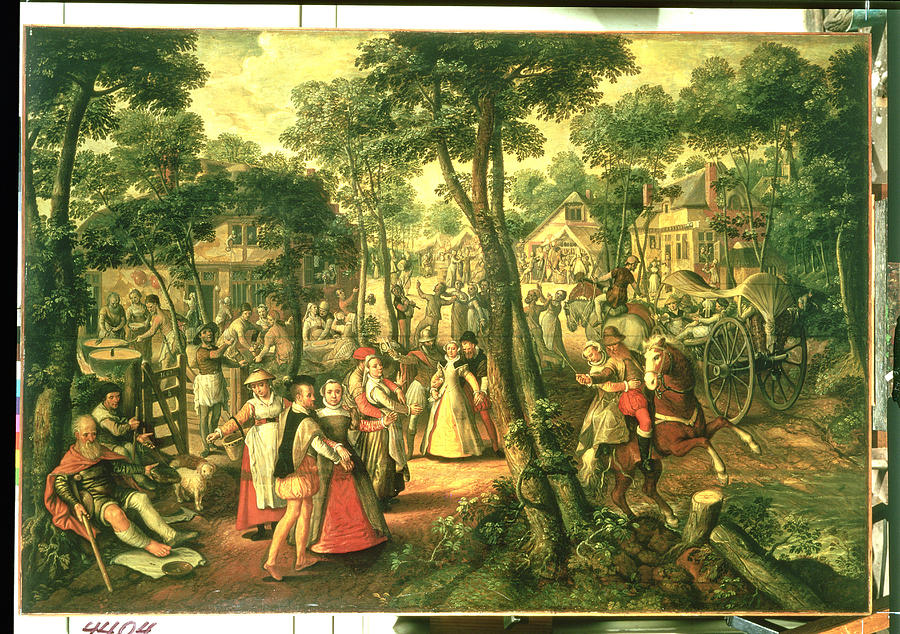 Celebrating Photograph - Country Celebration, 1563 Oil On Canvas by Joachim Beuckelaer or Bueckelaer