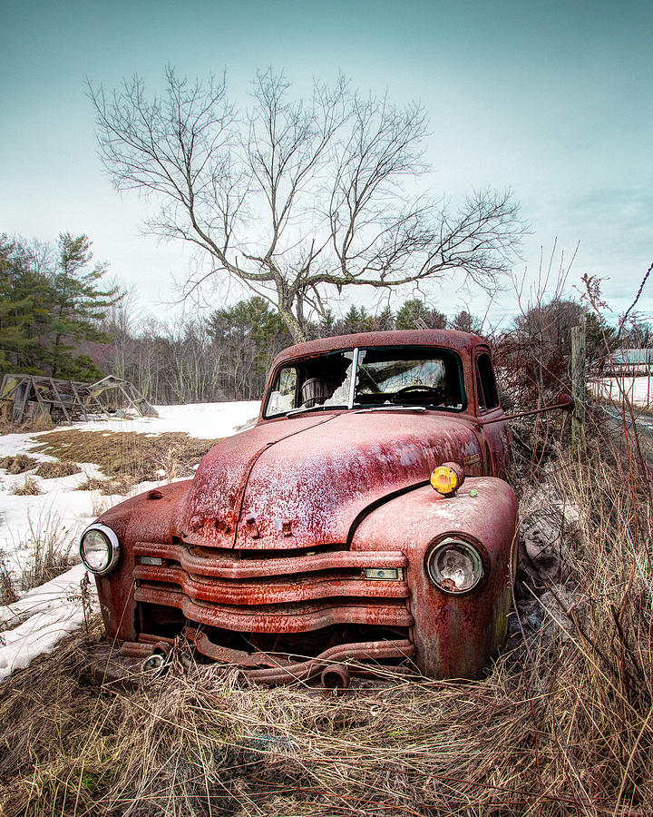 Country Chevrolet - Old rusty abandoned Truck Photograph by Gary Heller