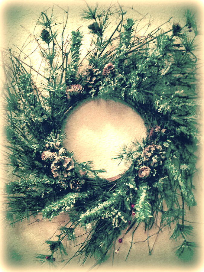 Country Christmas Wreath Photograph by Michelle Frizzell-Thompson